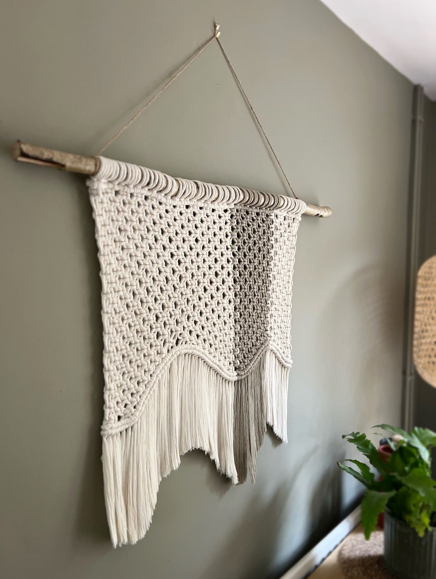 The Eleni - Large Dual Colour Macrame Wall Hanging