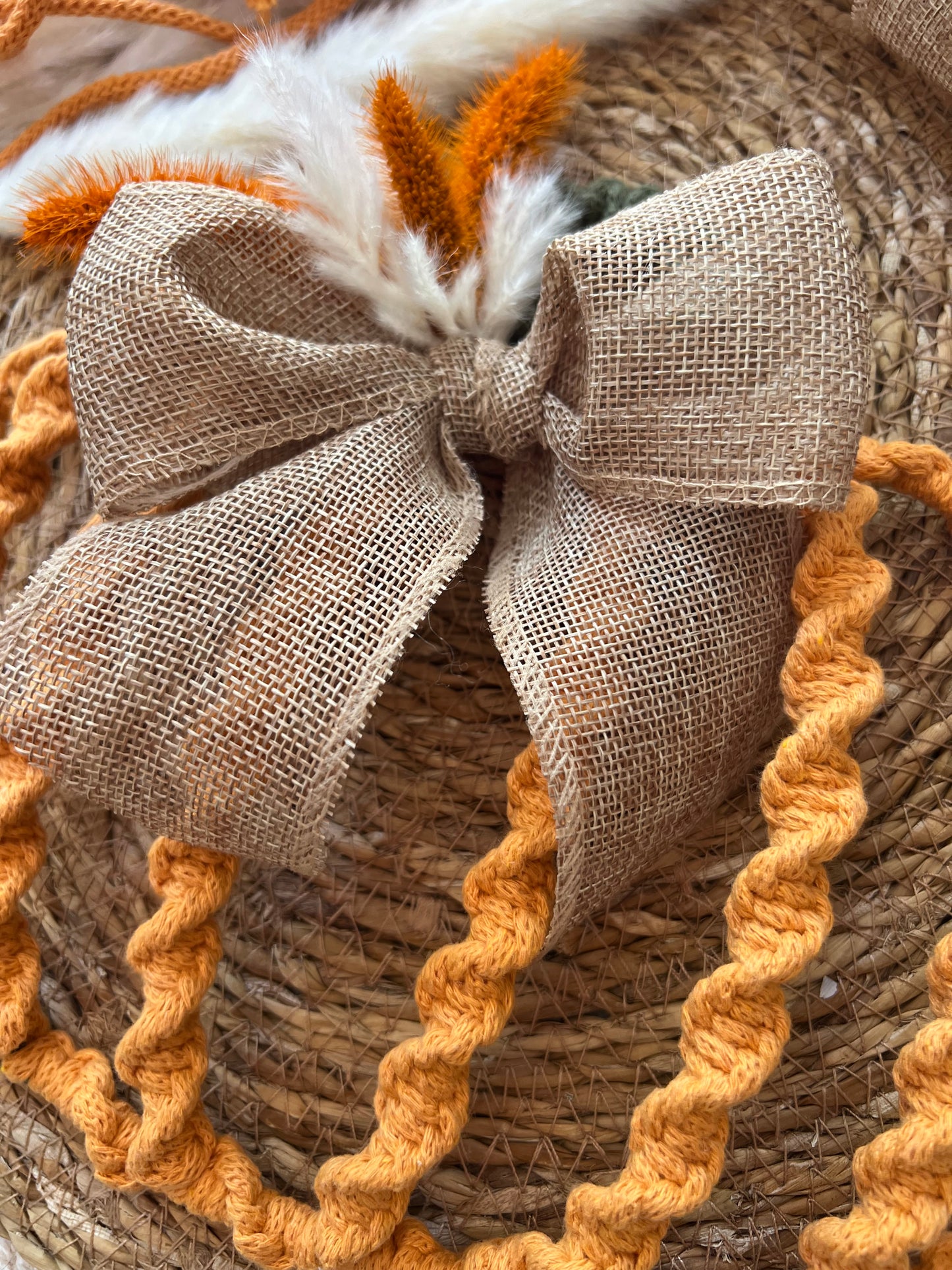 Dried Flower Macrame Pumpkin