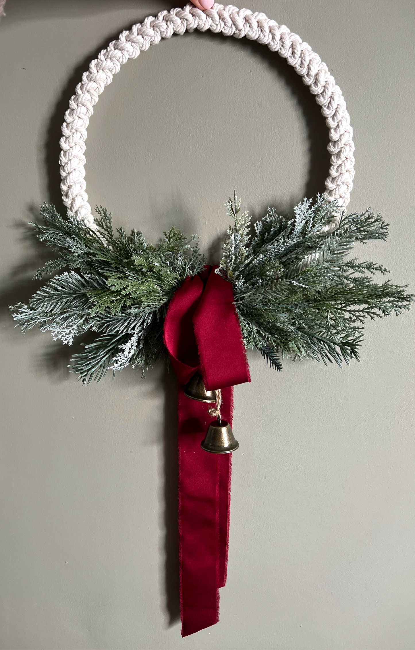 Macrame Christmas Bells Wreath