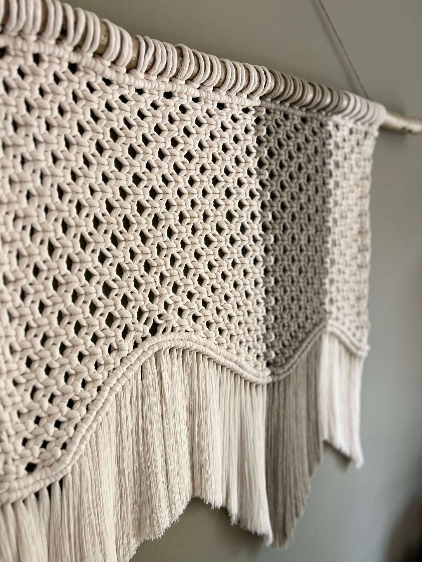 The Eleni - Large Dual Colour Macrame Wall Hanging