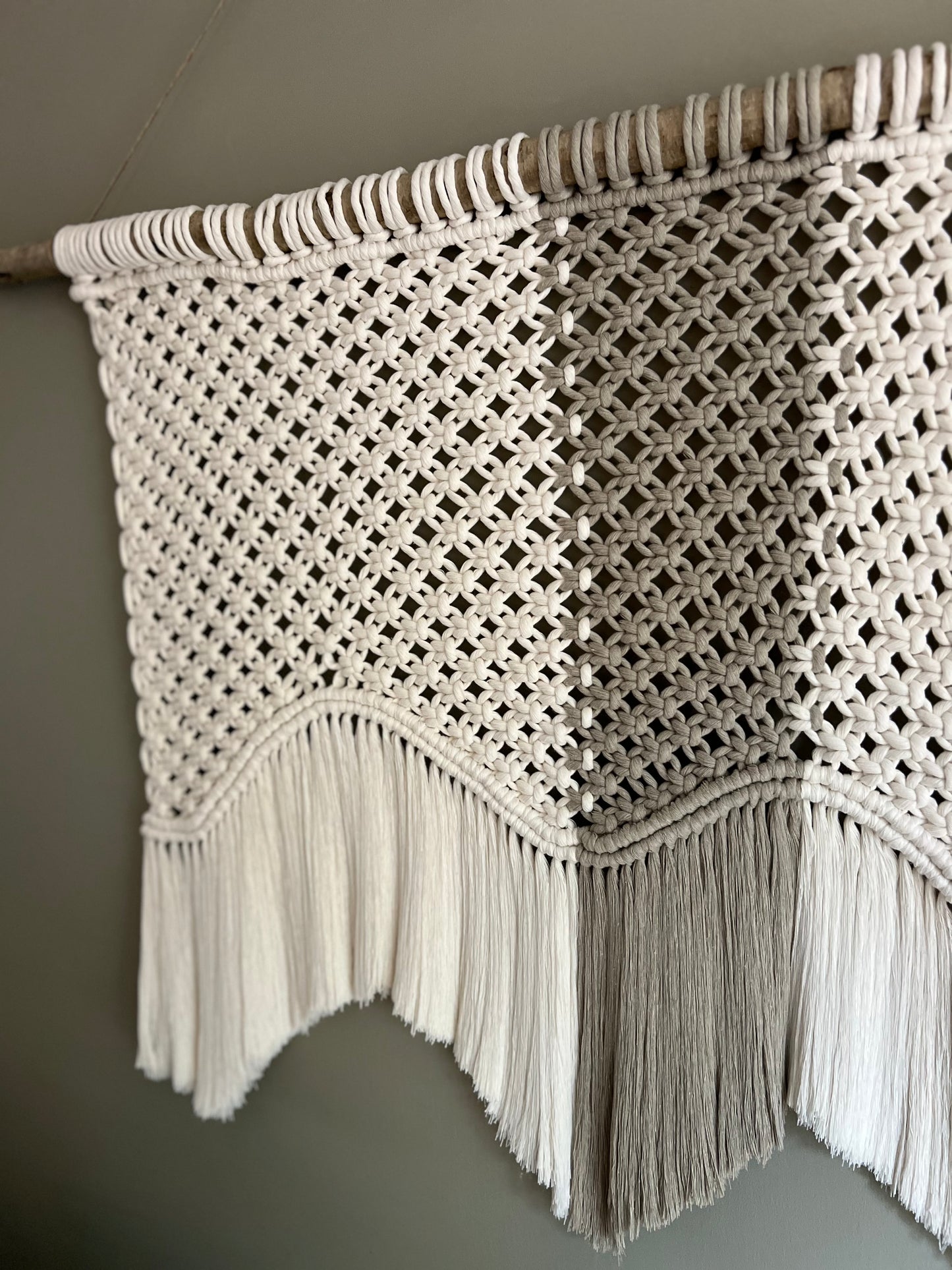 The Eleni - Large Dual Colour Macrame Wall Hanging