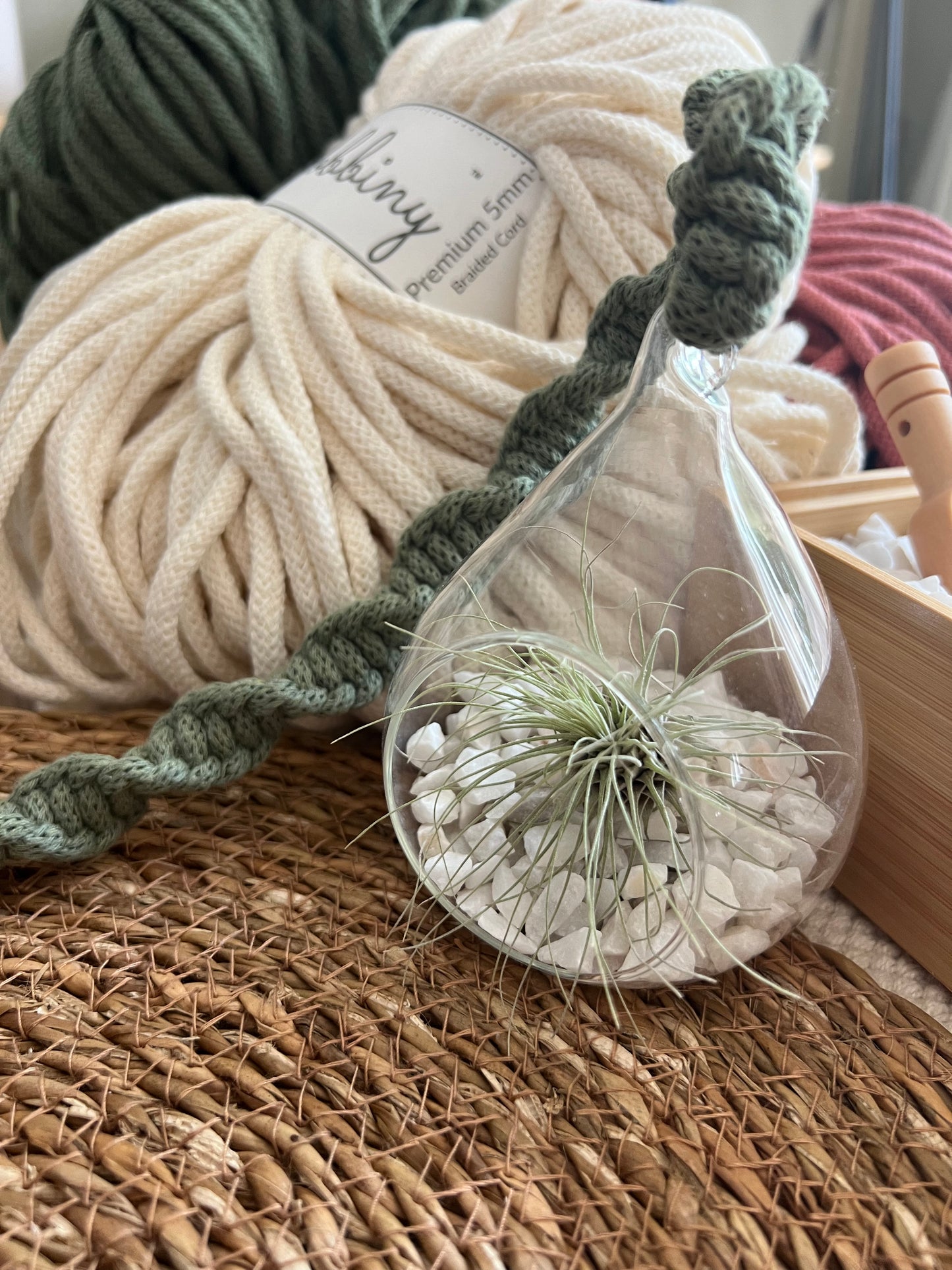 Craft & Coffee - Macrame Air Plant Hanger Workshop - 28th August 2025 - Basingstoke - The Potting Shed