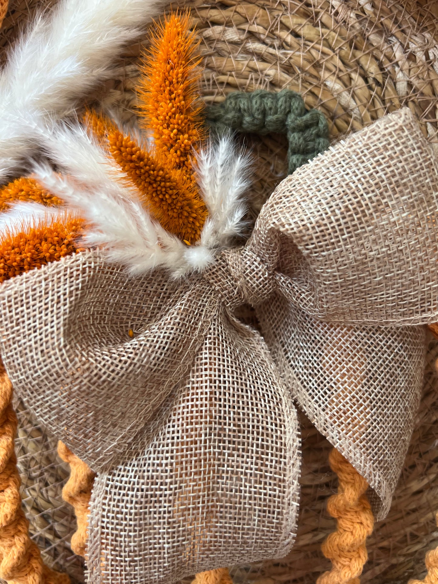Dried Flower Macrame Pumpkin