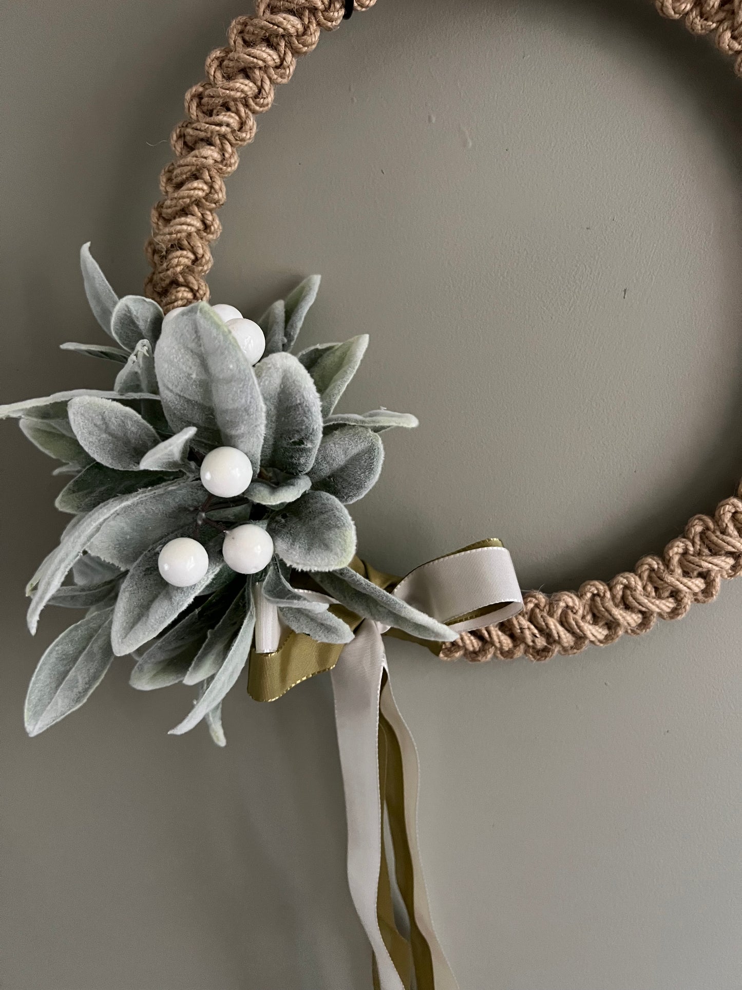 Jute Macrame Christmas Wreath