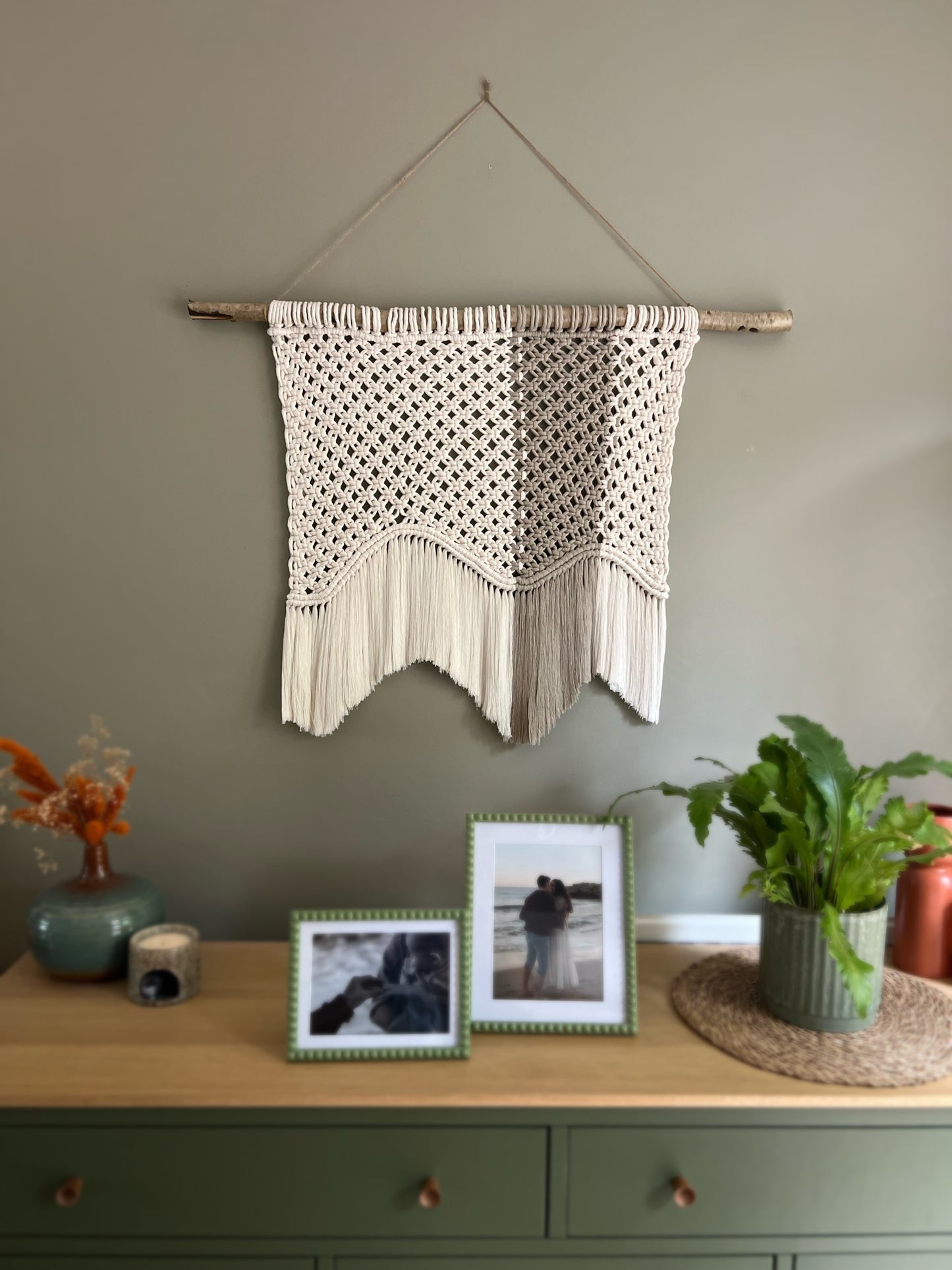 The Eleni - Large Dual Colour Macrame Wall Hanging