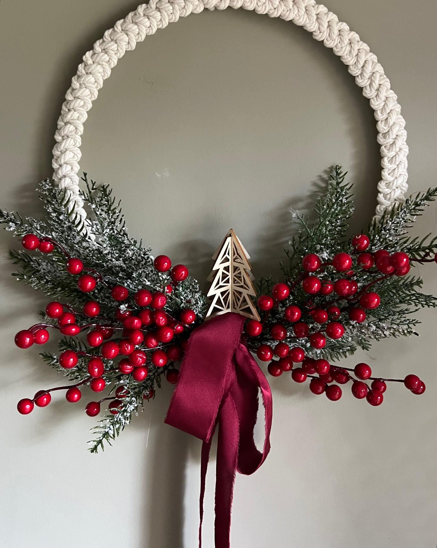 Macrame Christmas Wreath Workshop - 6th December - Thatcham - The Mulberry Bush