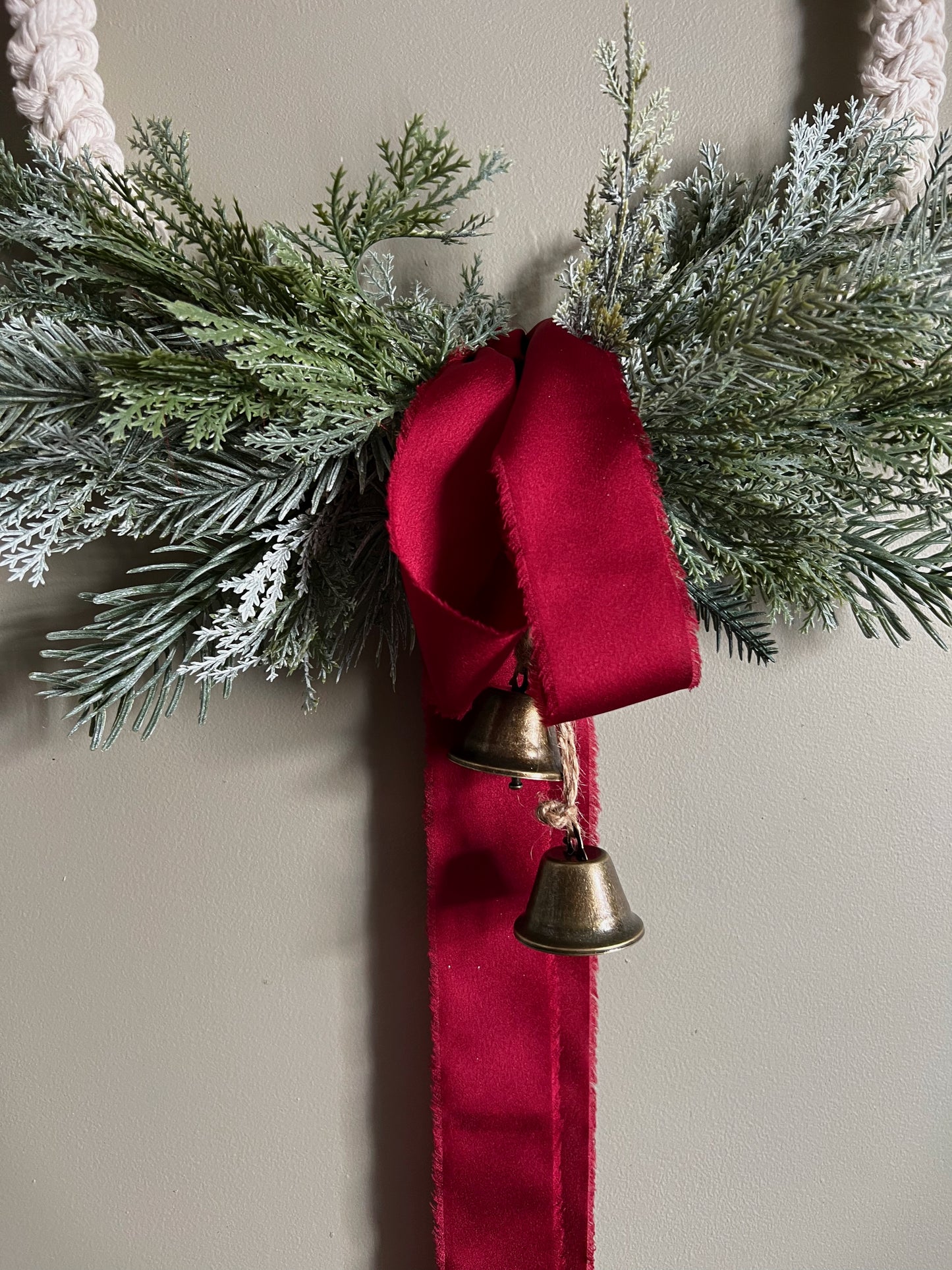Macrame Christmas Bells Wreath
