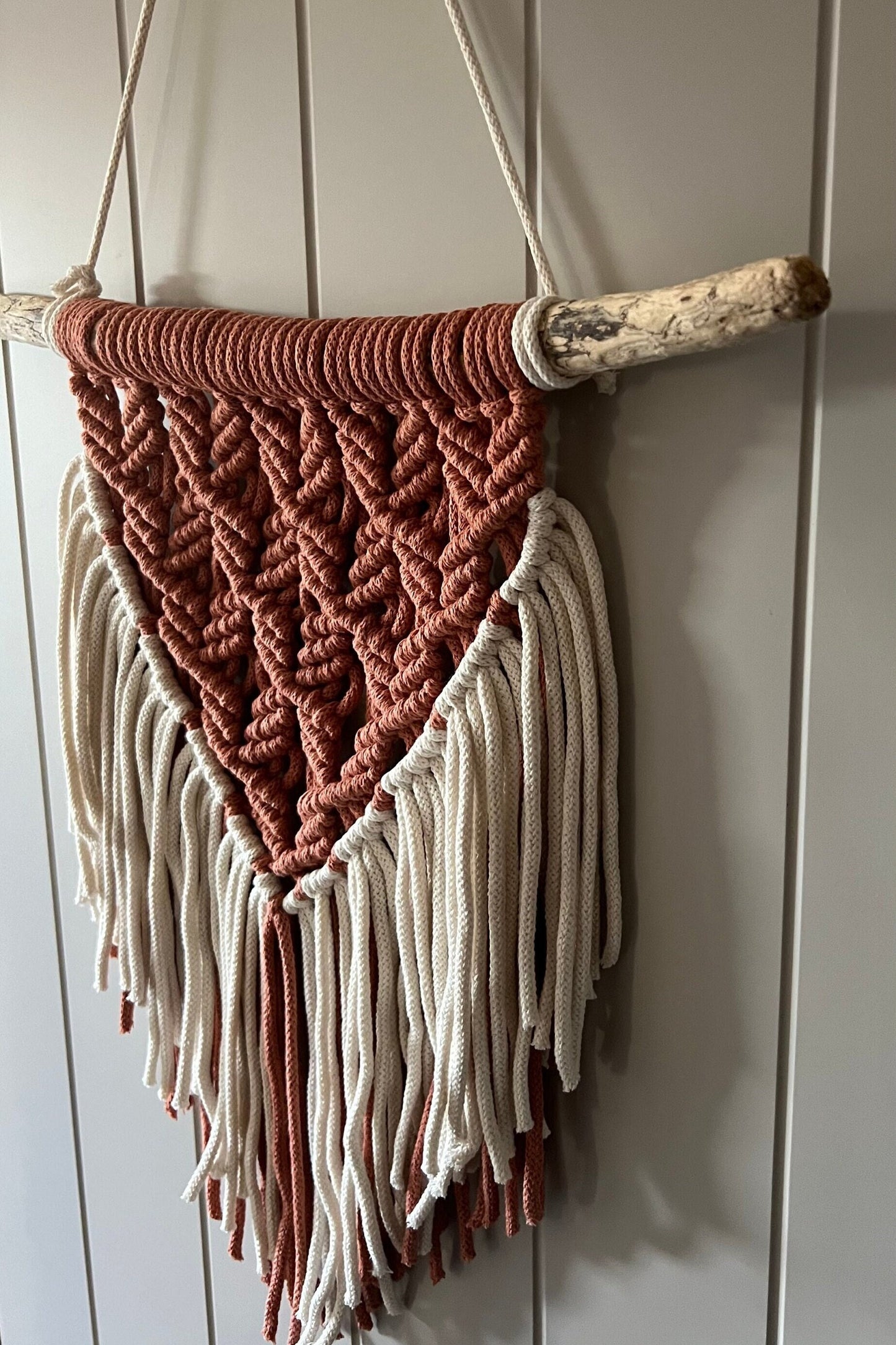 Macrame Wall Hanging | Handmade | 100% Recycled Cotton | Drift Wood | Natural Decor | Eco Friendly | Wall Art