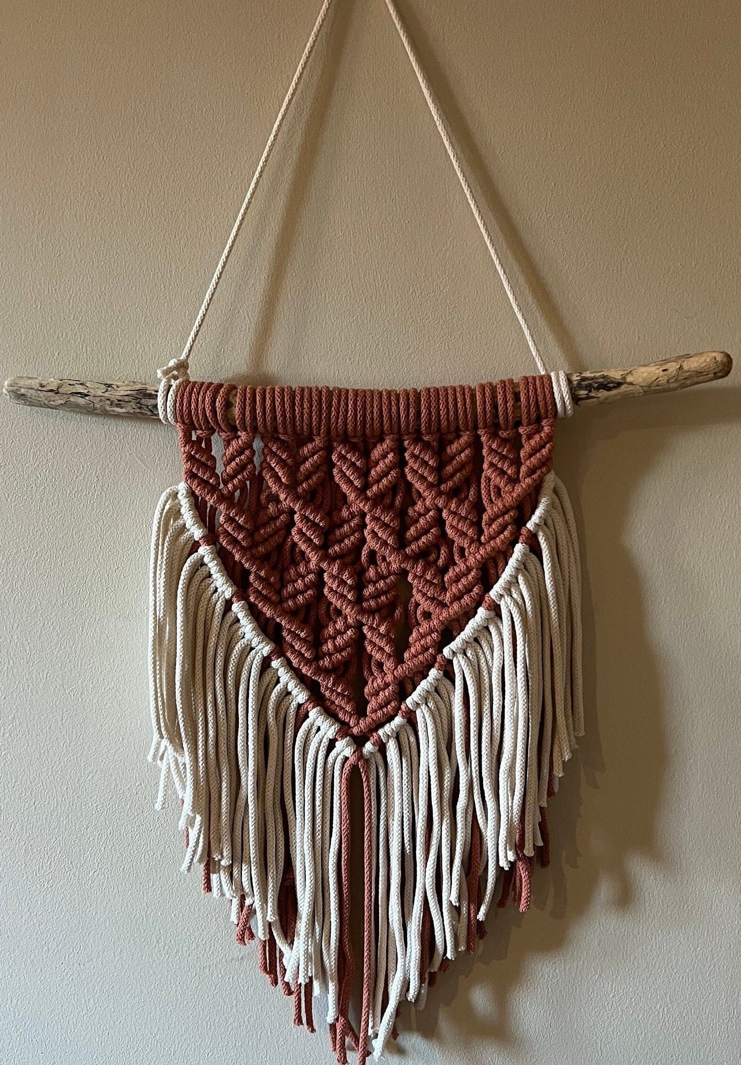 Macrame Wall Hanging | Handmade | 100% Recycled Cotton | Drift Wood | Natural Decor | Eco Friendly | Wall Art