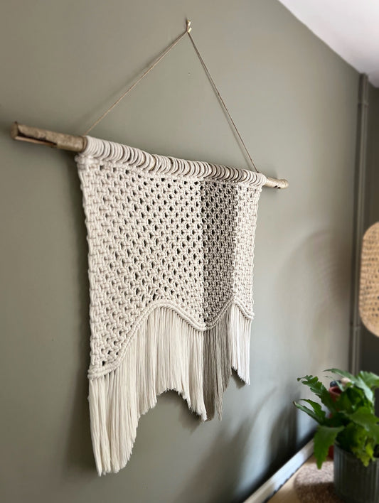 The Eleni - Large Dual Colour Macrame Wall Hanging