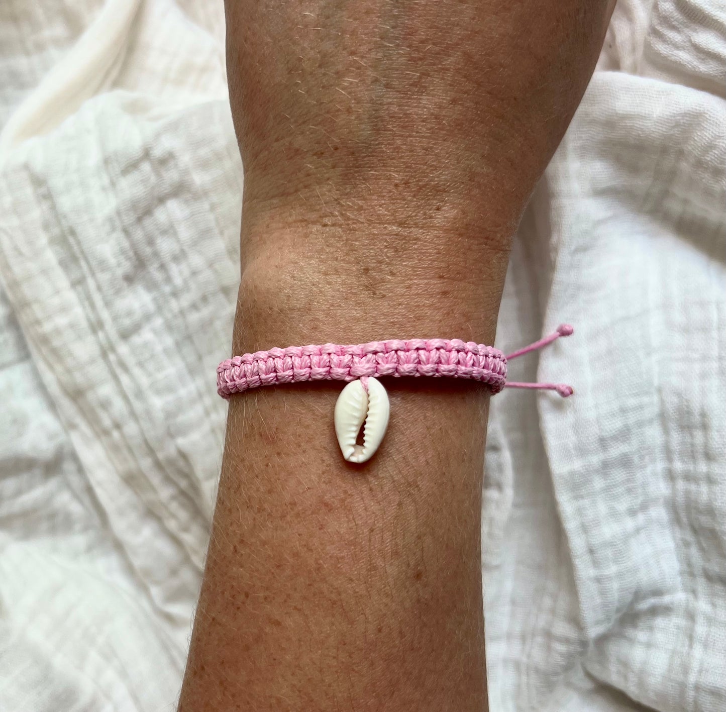 Handmade Macrame Square Knot Surf Charm Bracelet