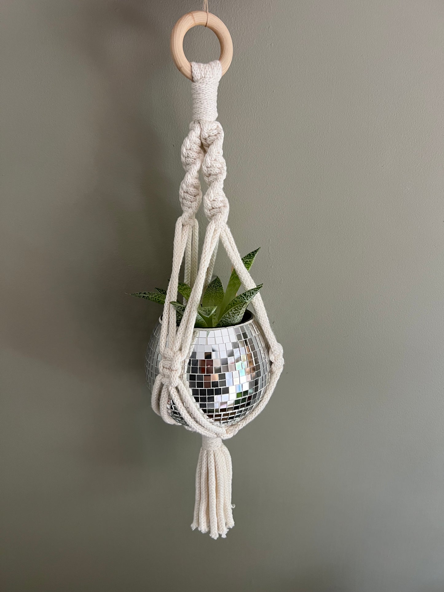 Macrame Mini Disco Plant Hanger Workshop, Coffee & Pastries - 15th August 2026 - Winchester - The Cart & Horses