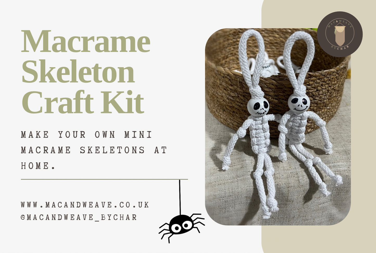 Mini Macrame Skeleton DIY Kit