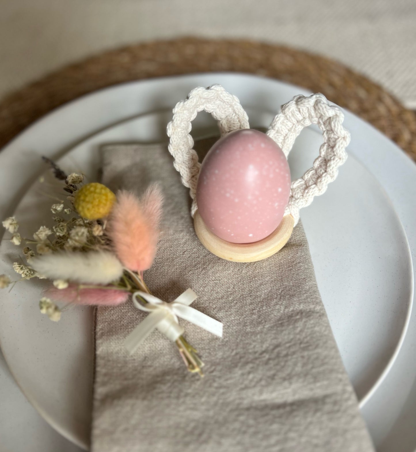 Macrame Bunny Ear Napkin Ring | Egg Holder Workshop & Breakfast - 29th March 2026 - Winchester - The Cart & Horses