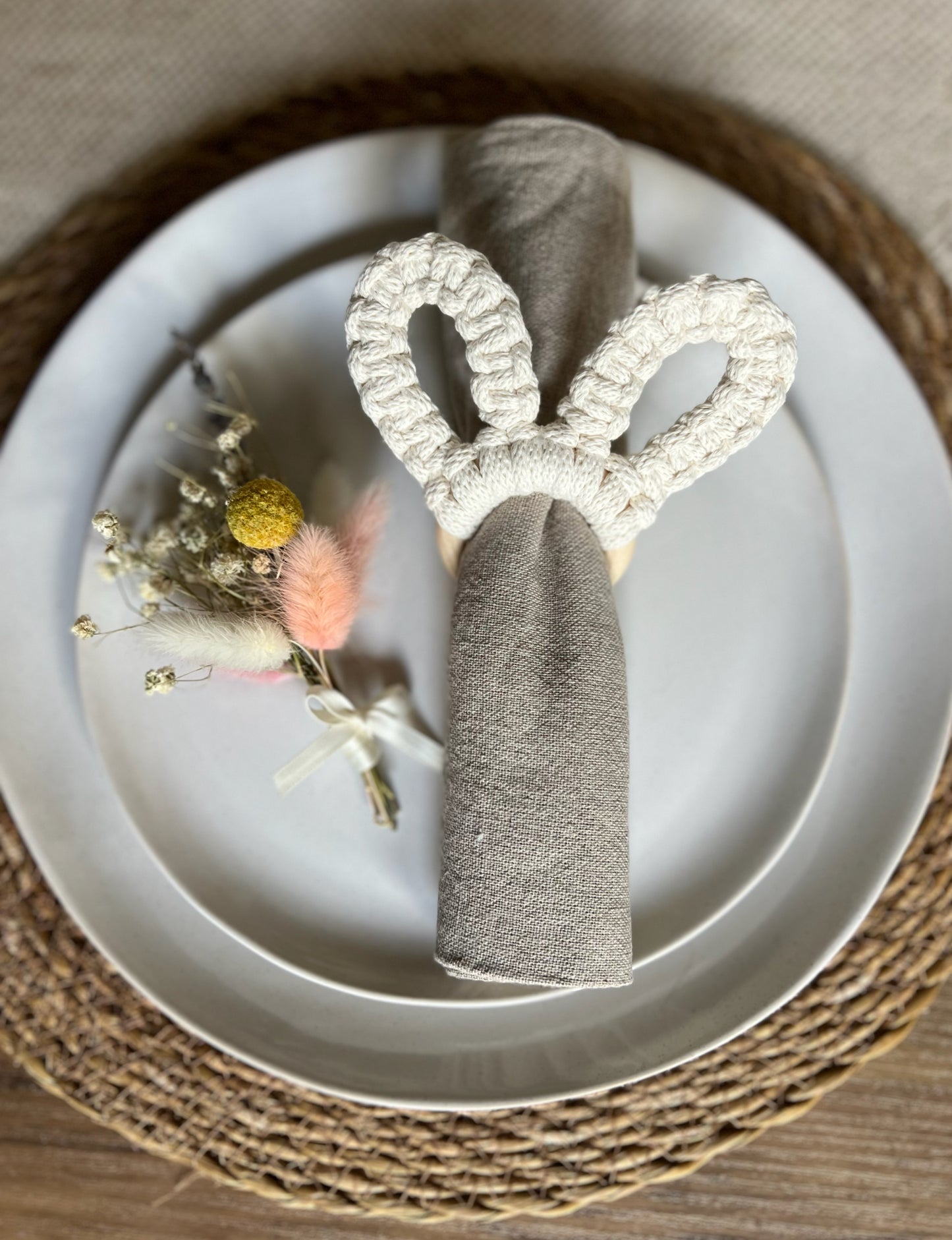 Macrame Bunny Ear Napkin Ring | Egg Holder Workshop & Breakfast - 29th March 2026 - Winchester - The Cart & Horses
