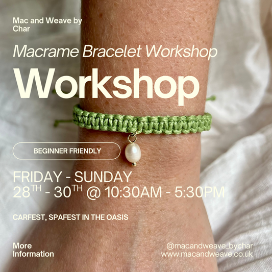 Carfest - Macrame Bracelet Workshop - 28th to 30th August - The Oasis @ SpaFest - Silverstone