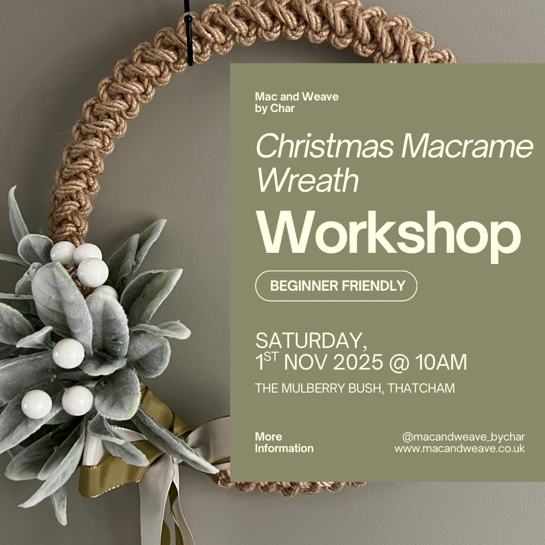 Macrame Christmas Wreath Workshop - 1st November - Thatcham - The Mulberry Bush