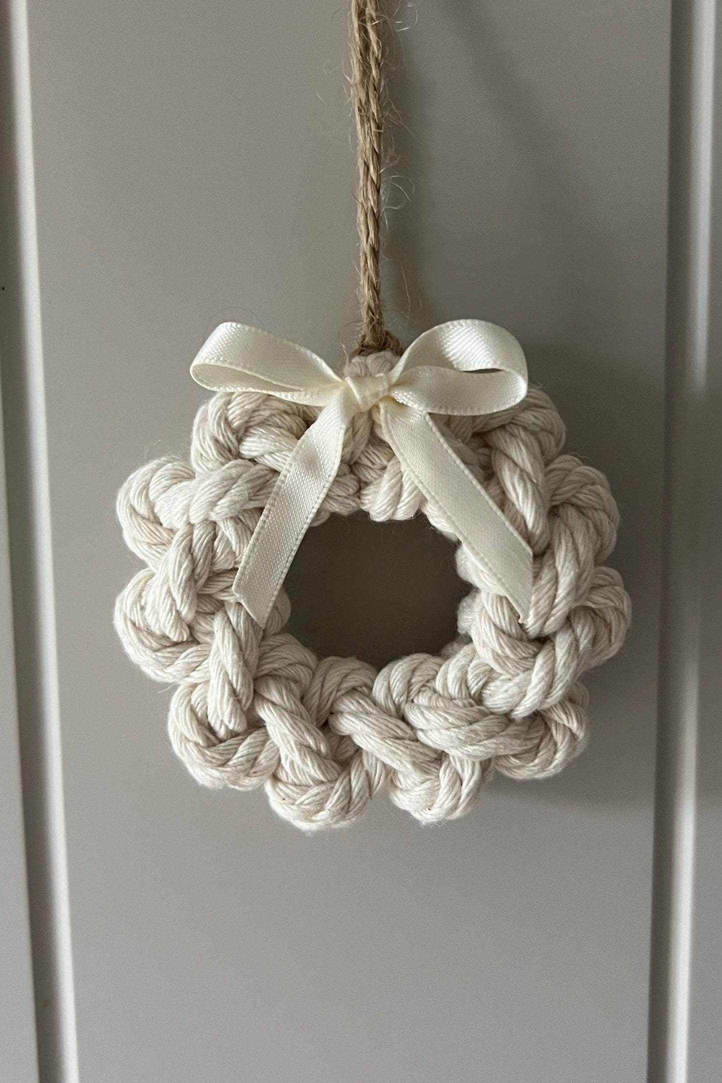 Macrame Christmas Decoration Bundle | Handmade Door Handle or Tree Decorations | Neutral Decor | Festive