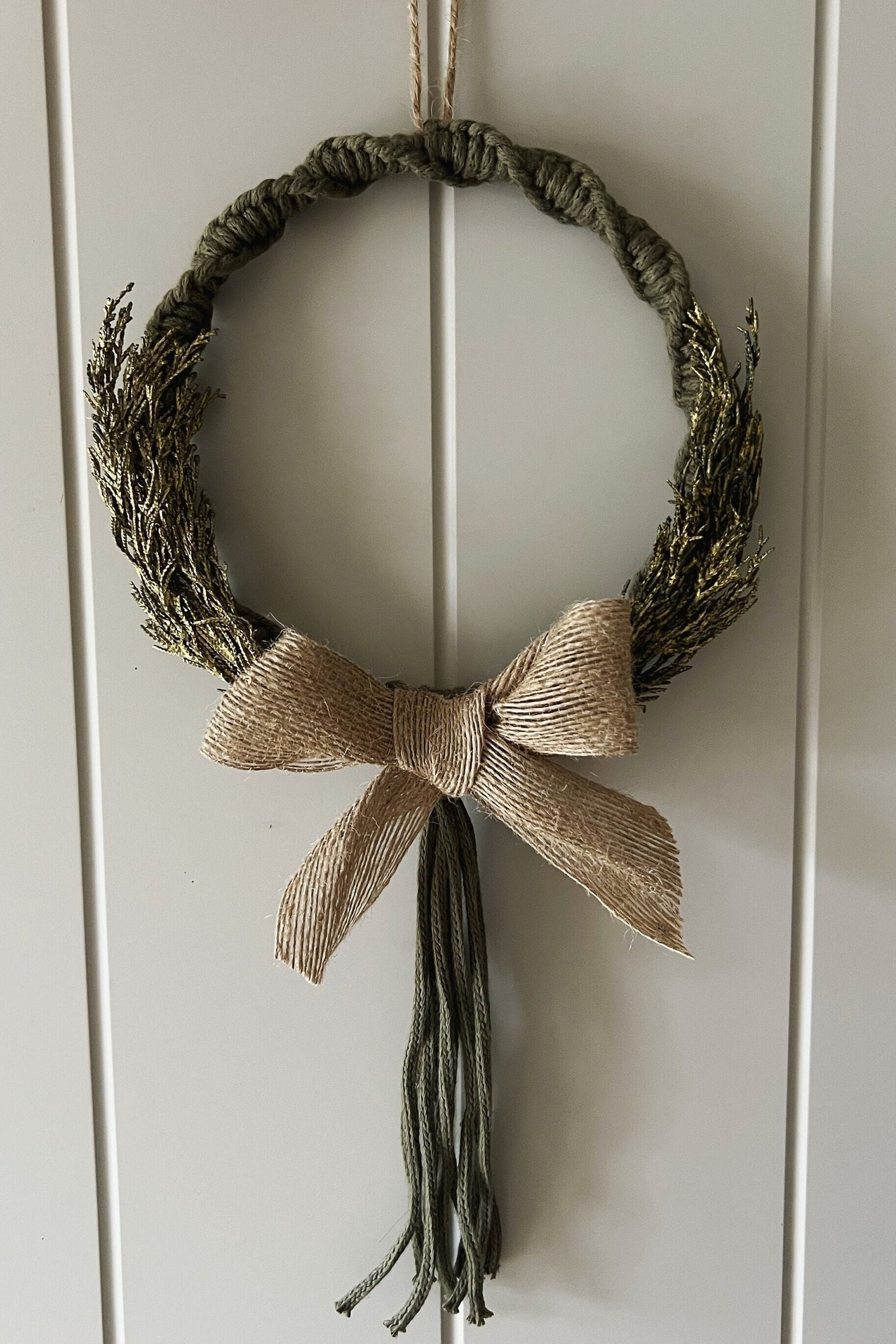 Khaki Macrame Wreath | Cypress